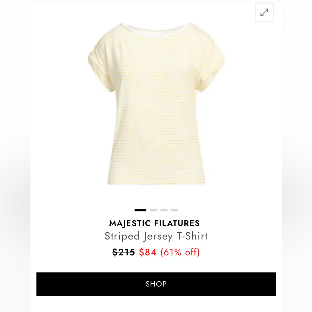 Majestic Filatures Striped Jersey T-Shirt